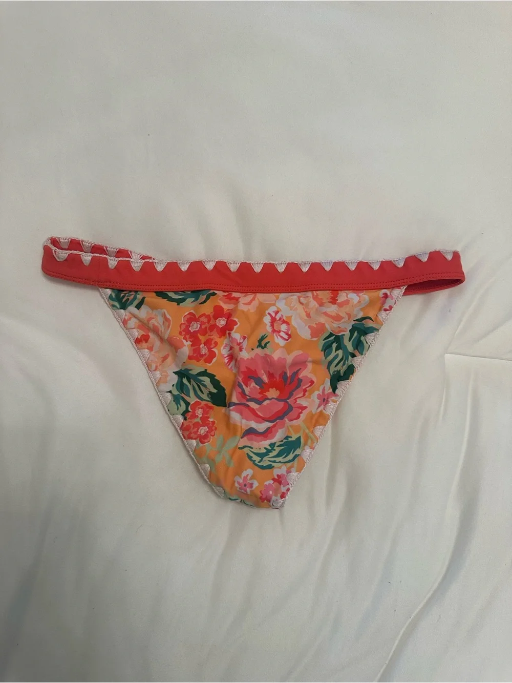 Lovers and Friends Adrift Bikini Bottom in Tangerine Floral - Picture 6 of 7